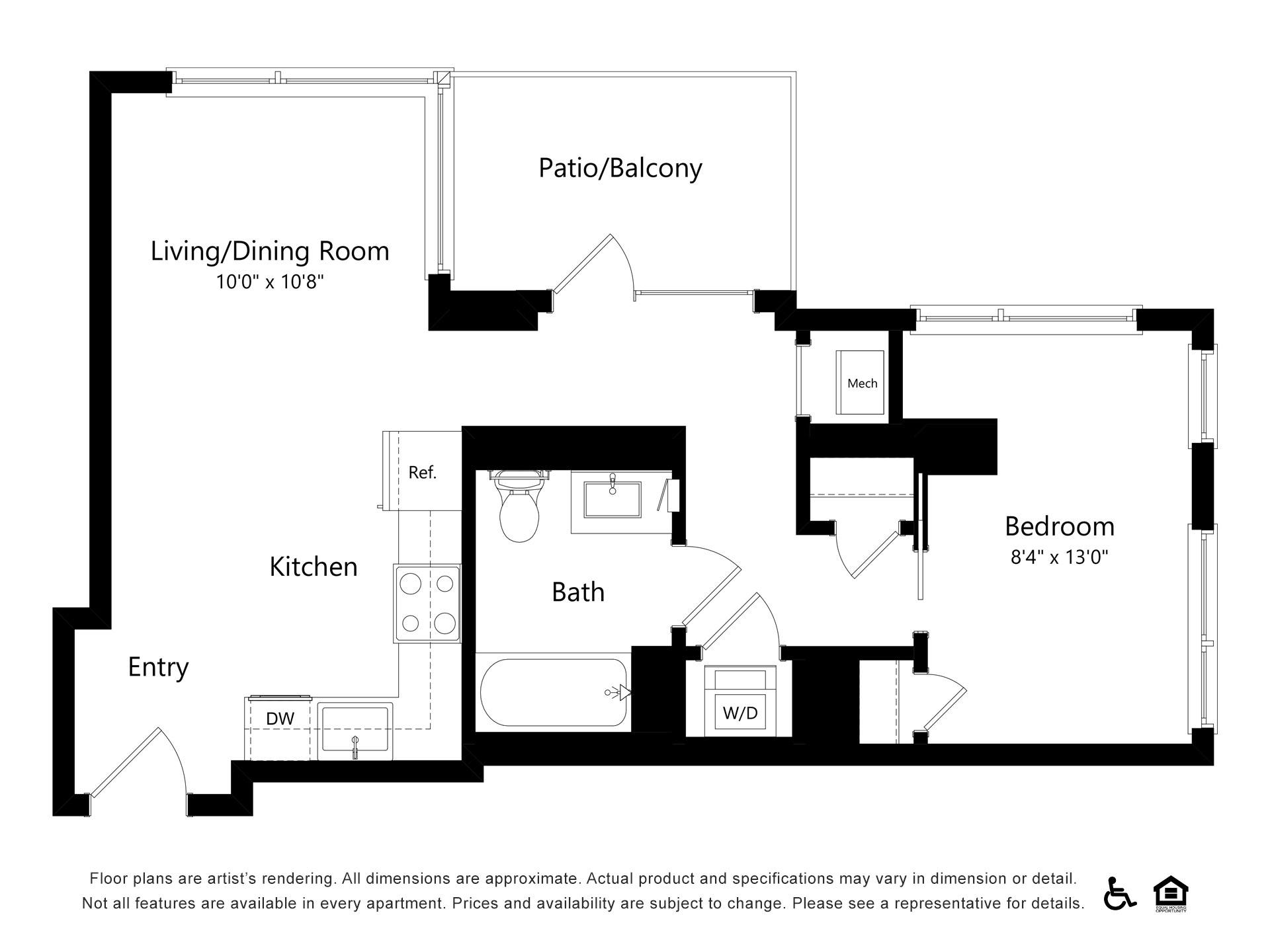 Floor plan layout diagram for A23